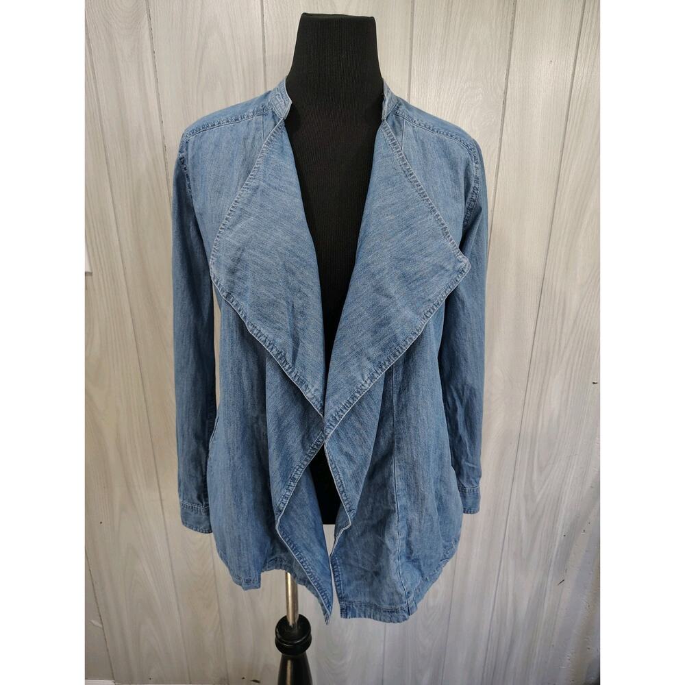 Natural Reflections Chambray Jacket for Ladies Size S Denim Office Cottage Boho